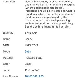 speck Accessories - Speck Products SeeThru Satin - Notebook case11” speck Accessories - Speck Products SeeThru Satin - Notebook case11”